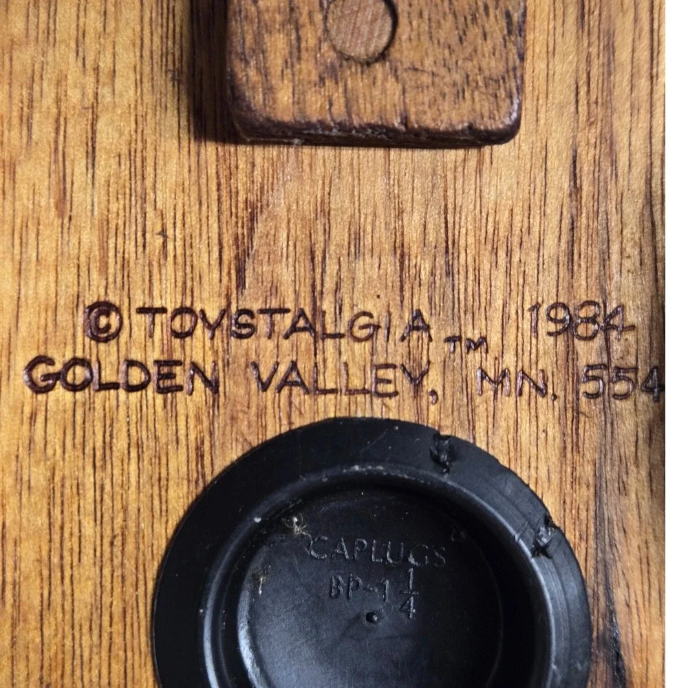 Vintage 1984 Toystalgi-A Continental Railroad Wooden Train Music Box Coin Bank.